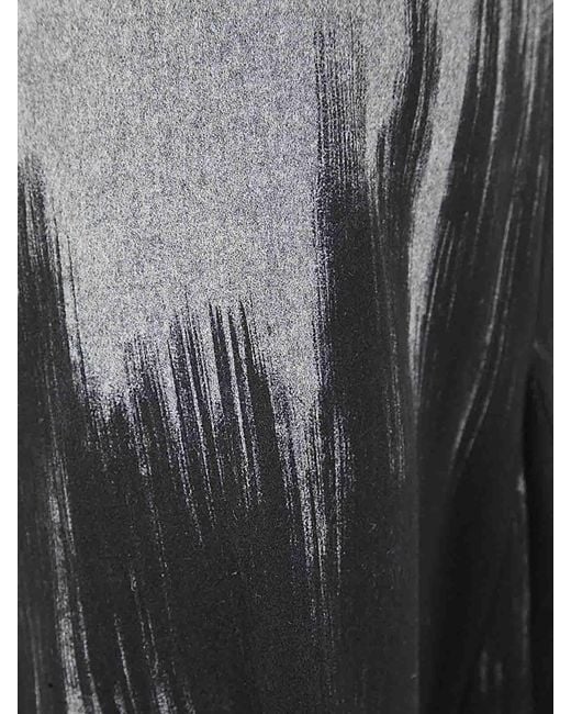 Y's Yohji Yamamoto Gray Y-Panelled Tuck Flare Skirt