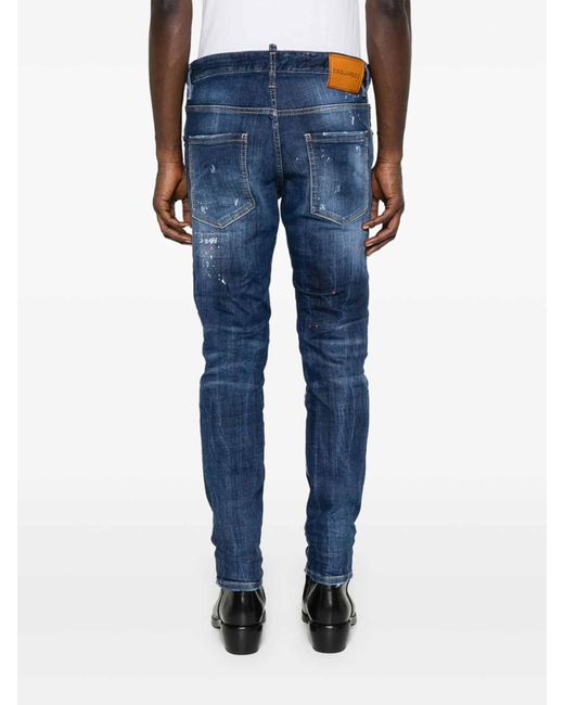 DSquared² Blue Stretch Cotton Jeans for men