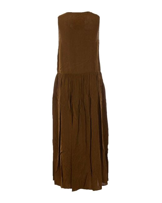 Uma Wang Natural Mustard Ardal Dress Sleeveless