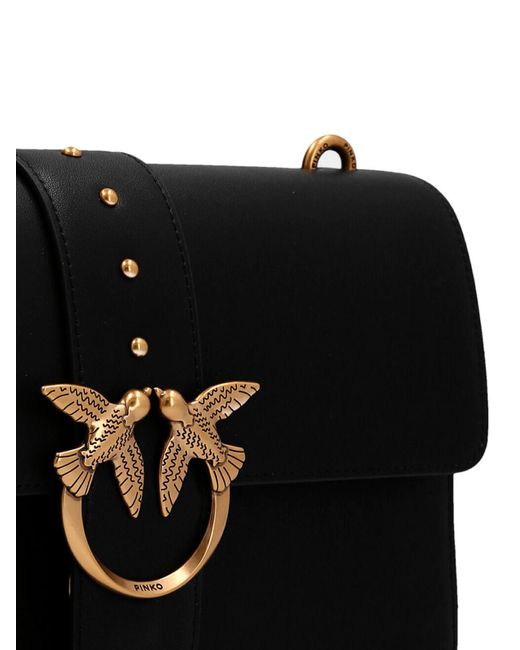 Pinko Black Love One Classic Crossbody Bag