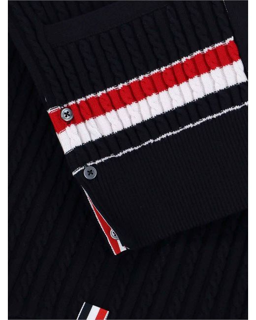 Thom Browne Blue Rwb Cardigan for men