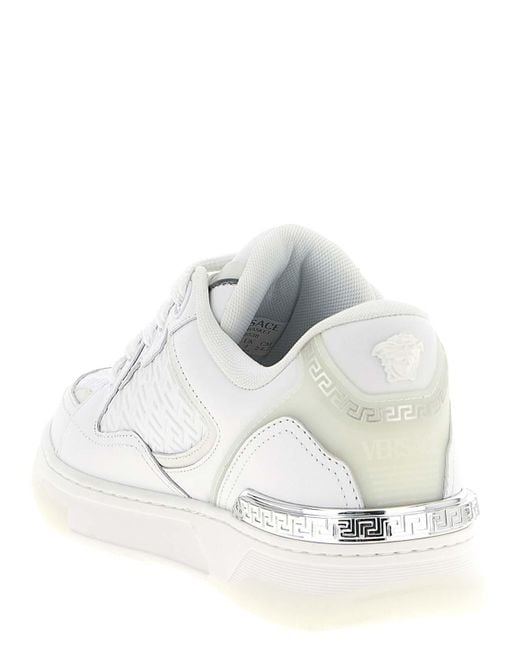 Versace White Biggie Basket Sneakers