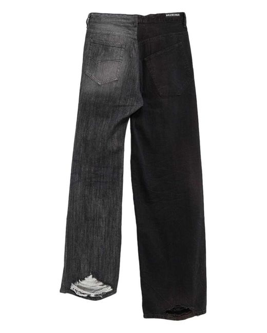 Balenciaga Black Fifty-Fifty Denim Jeans for men