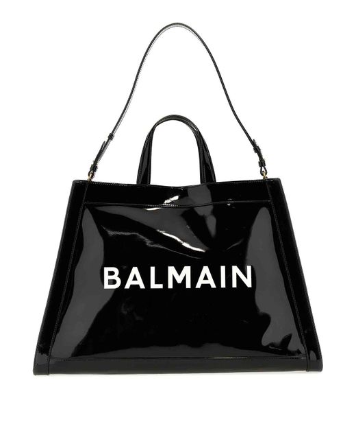 Balmain Black Oliviers Cabas Shopping Bag