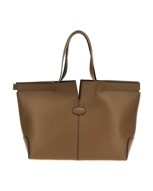 Tod's Brown Tods Di Bag Folio Shopping Bag