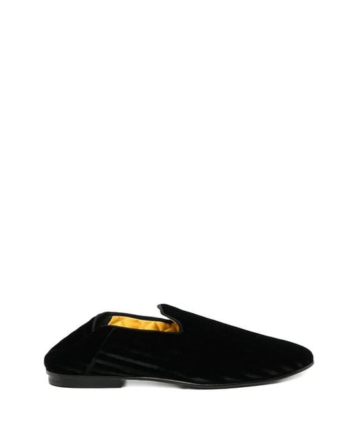 Tom Ford Black Stripes Velvet Formal Loafer for men