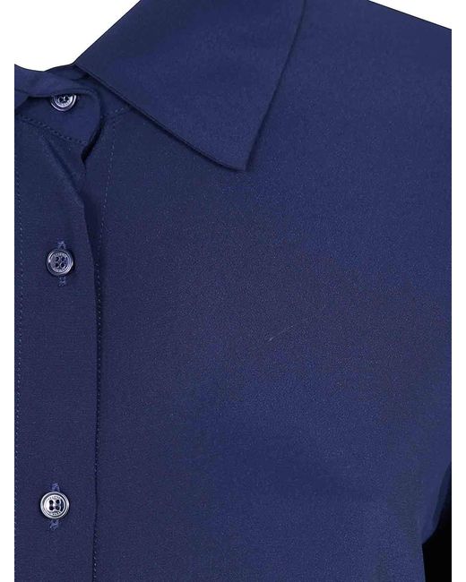 Seventy Blue Jersey Crepe Shirt