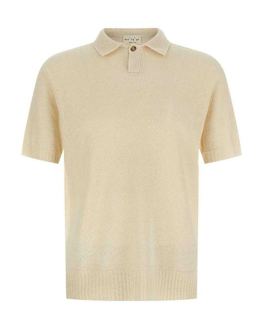 Ma'ry'ya Natural Spongy Effect Polo Shirt for men