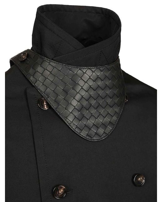 Bottega Veneta Black Coat With Detail for men