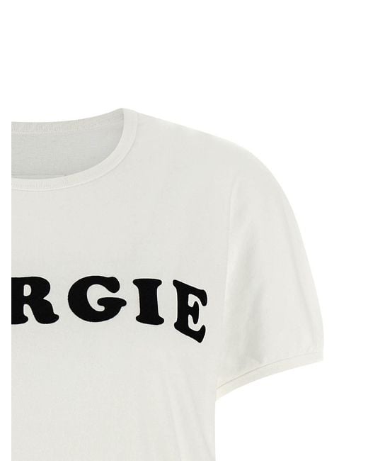 MM6 by Maison Margiela White Arc Print T-Shirt