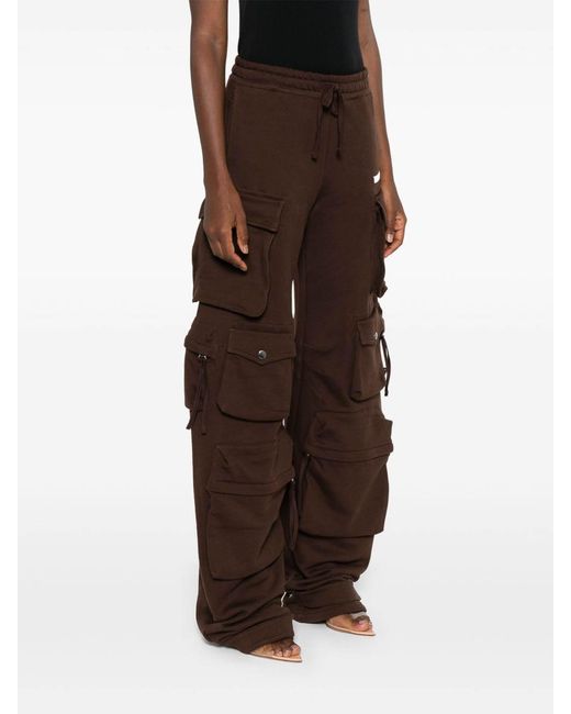 The Attico Brown Cotton Cargo Trousers