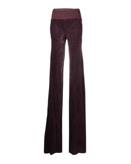 Rick Owens Purple Wide Trousers