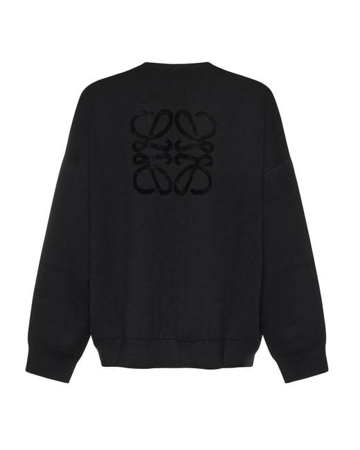 Loewe Black Wool Blend Cardigan for men