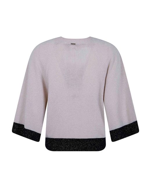 Twinset Gray Round Neck Sweater