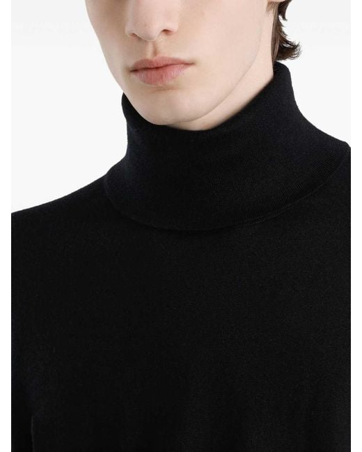 Dolce & Gabbana Black Cashmere Turtleneck Sweater for men