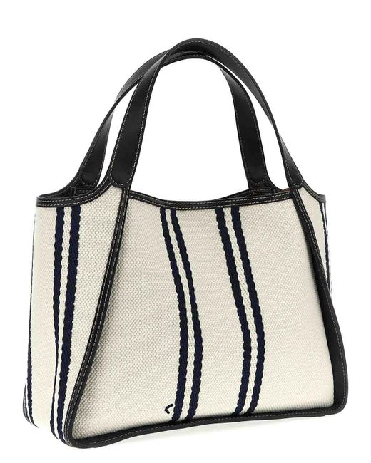 Stella McCartney White Logo Ryder Shopping Bag