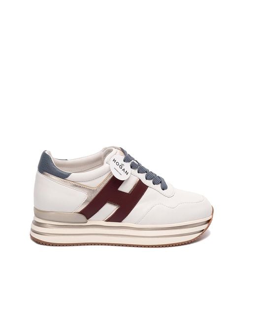 Hogan Midi Platform Leather Sneakers in Pink Lyst UK
