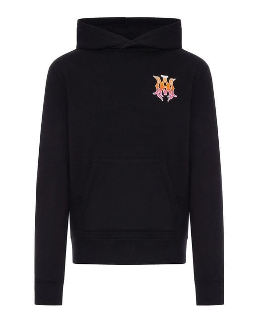 Amiri Blue Cotton Hoodie With Logo for men