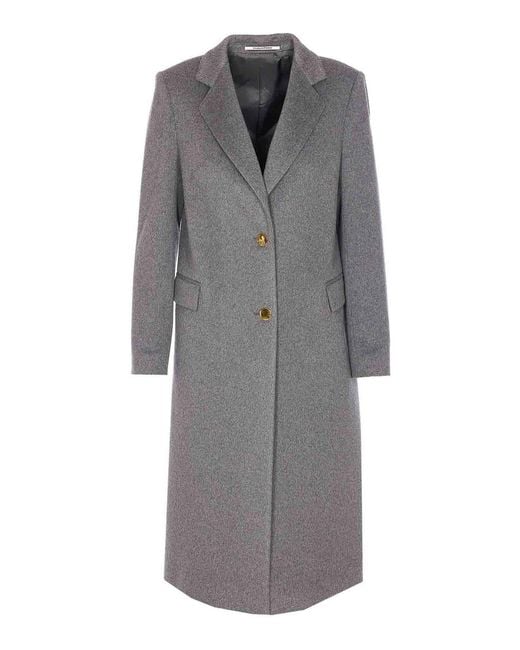Tagliatore Gray Amanda Coat With Frontal Buttons Closure