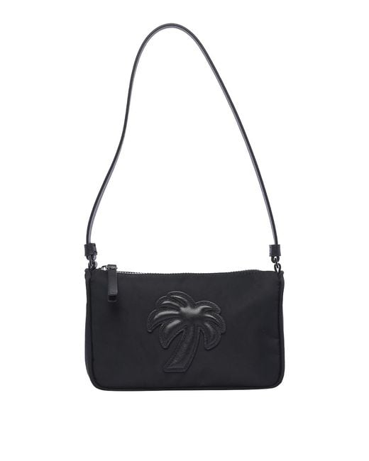 Palm Angels Black Nylon Palm Shoulder Bag