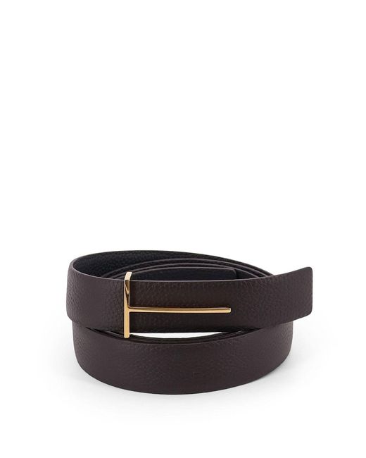 Tom Ford White Hammered Leather Belt for men