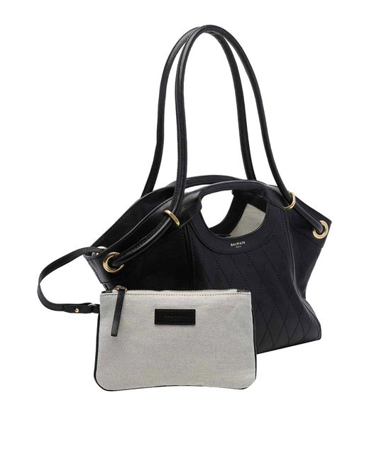 Balmain Black Medium Tote Bag