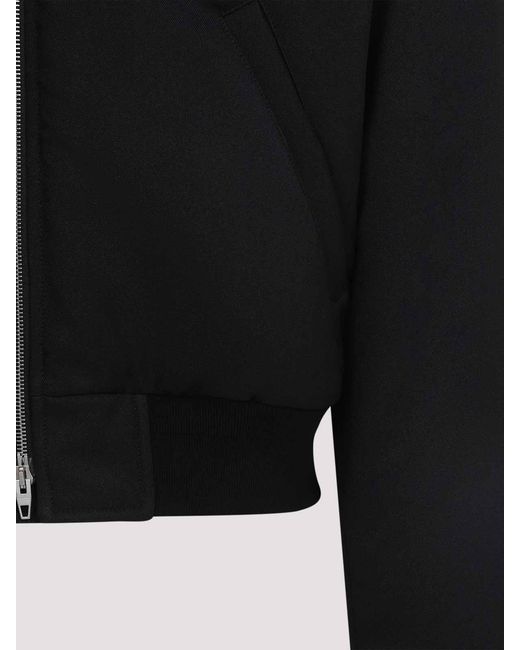 Jil Sander Black Cropped Bomber Jacket for men