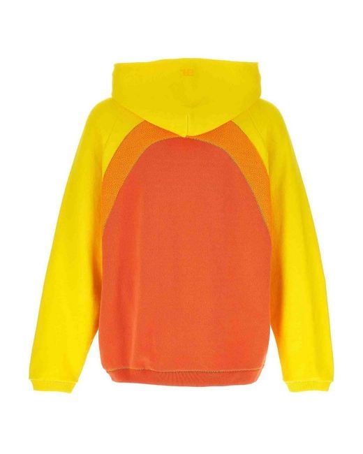 ERL Orange Patchwork Hoodie