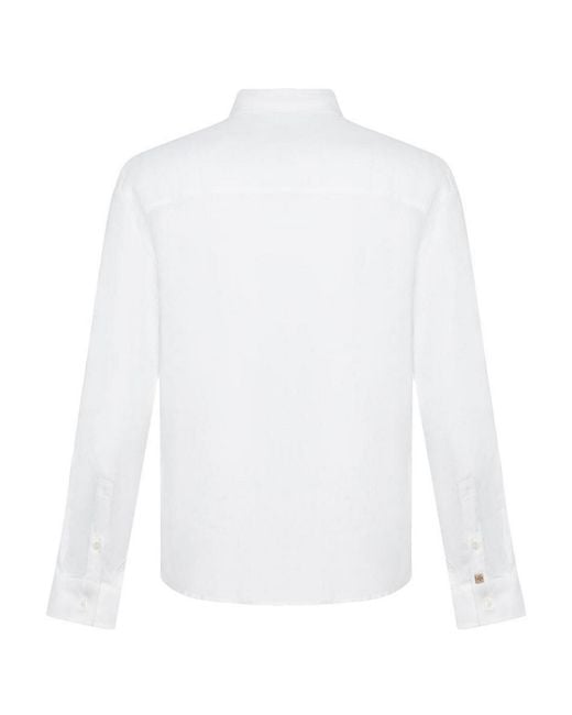 Jacob Cohen White Linen Shirt for men