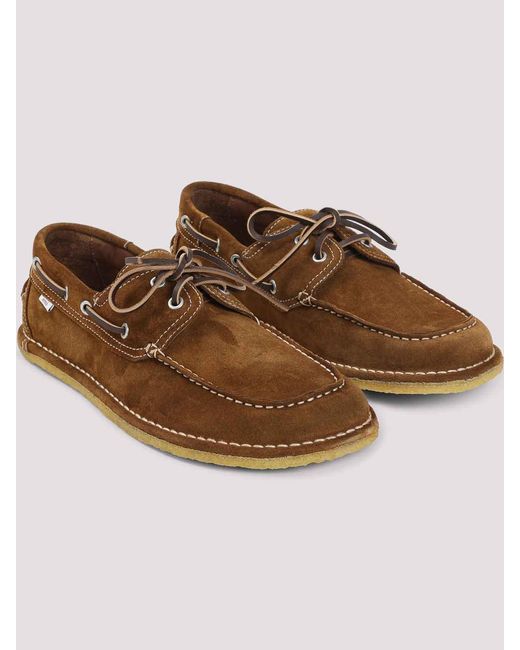 AMI Brown Ami Boat Loafers for men