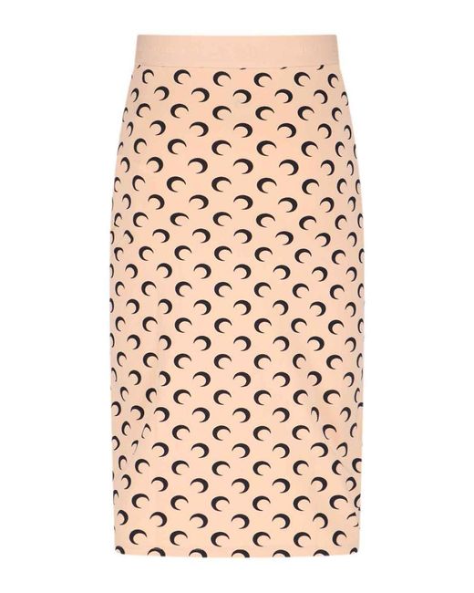 MARINE SERRE White Midi Skirt