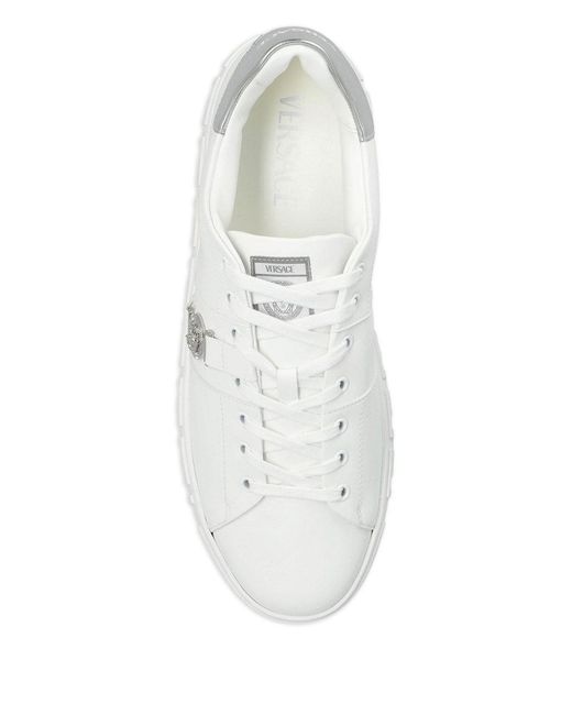 Versace White Low-Top Sneakers for men