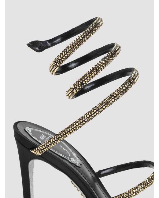 Rene Caovilla Metallic Ren Caovilla High-Heel Sandal