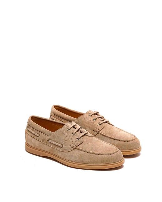 Tod's Brown Suede Boat Loafers for men