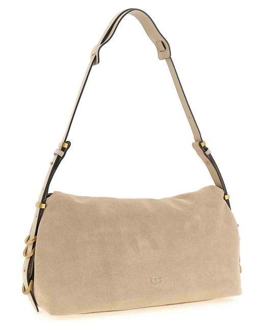 Pinko Natural Saddle Horizontal Shoulder Bag