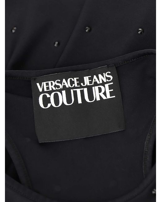 Versace Jeans Couture Black Crystal All Overt Dress
