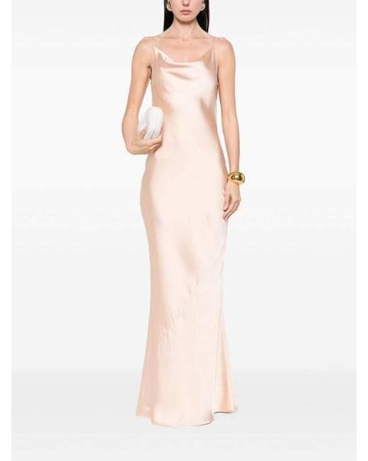 Norma Kamali Pink Maria Slip Gown Dress