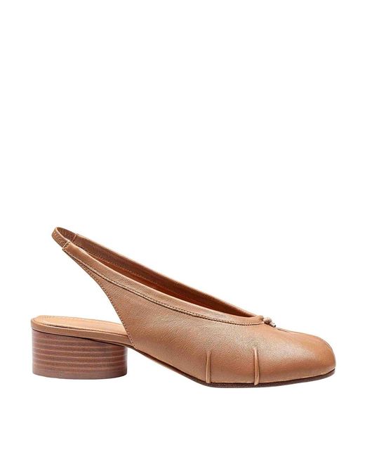 Maison Margiela Brown Tabi Slingback