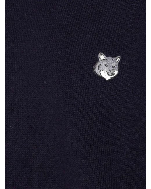 Maison Kitsuné Blue Fox Head Milano Sweater for men