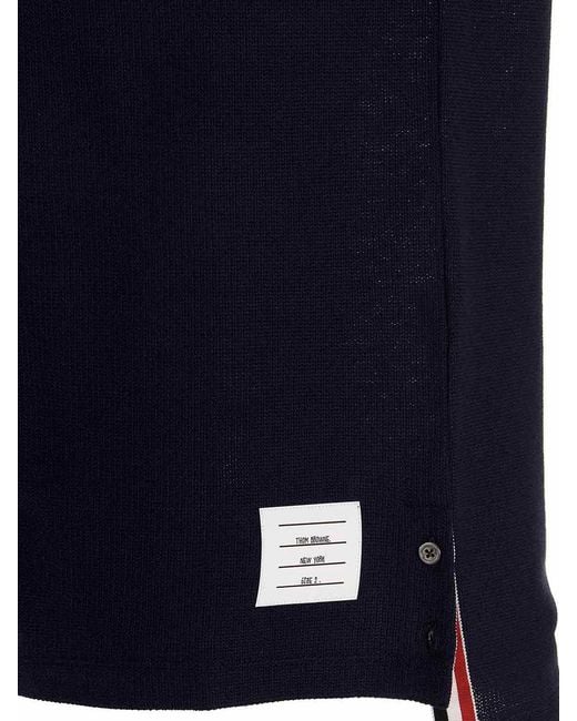 Thom Browne Blue Rwb Polo Shirt for men