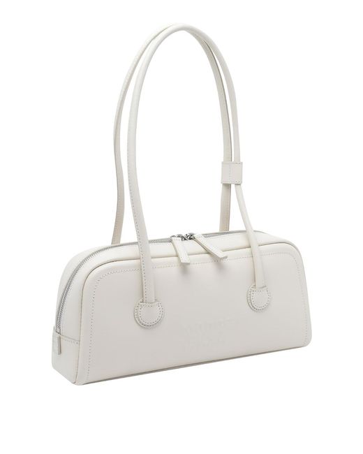 MARGE SHERWOOD White Soft Boston Ew Shoulder Bag