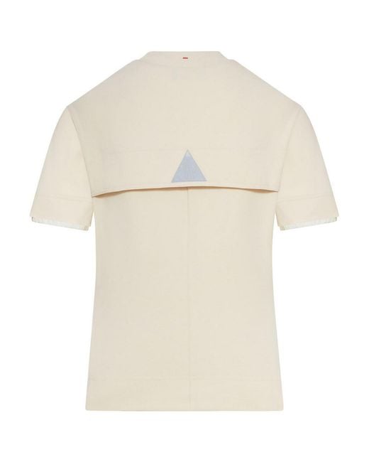 Moncler White Stretch Jersey T-Shirt