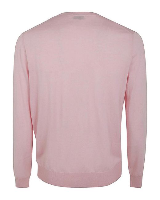 Ballantyne Pink Round Neck Pullover for men