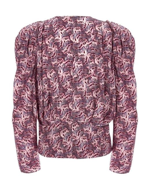 Isabel Marant Purple Zarga Blouse