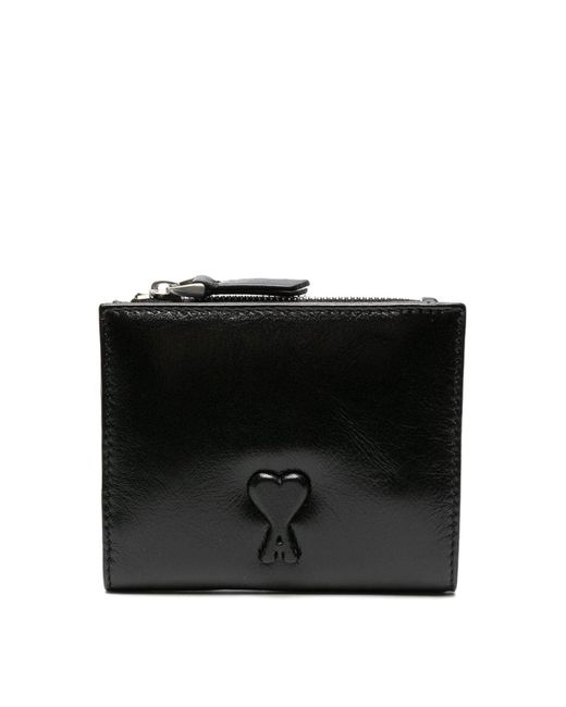 AMI Black Leather Wallet