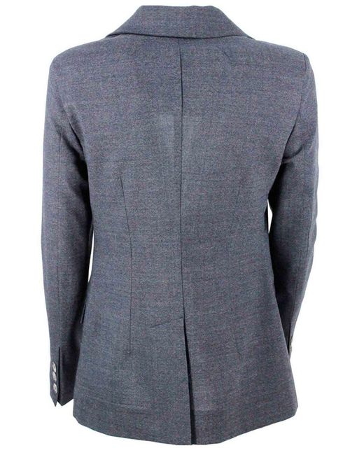 Barba Napoli Blue Single-Breasted Jacket