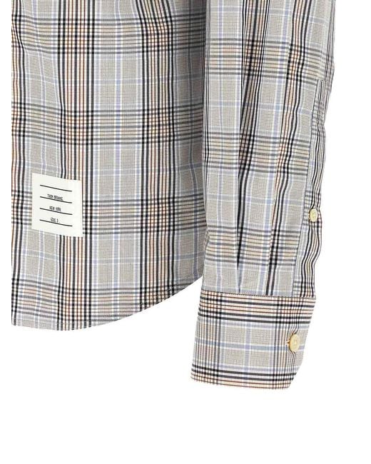 Thom Browne Gray Oversized Rwb Shirt for men