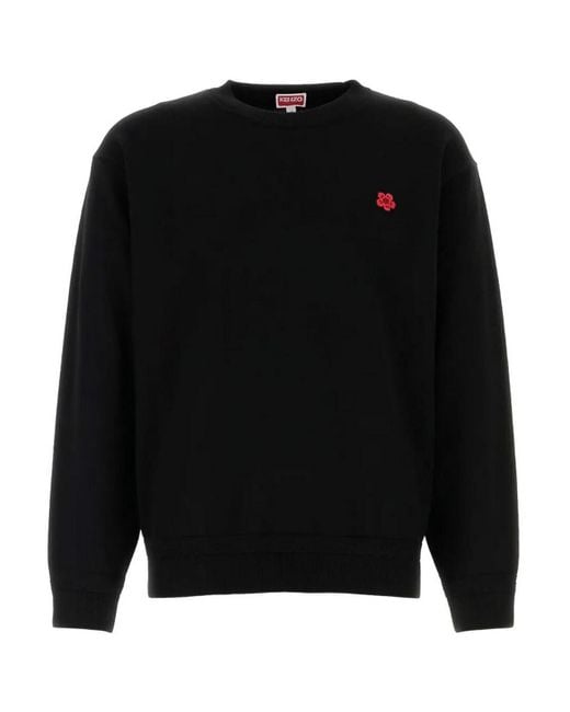 KENZO Black Boke Flower Wool Sweater for men