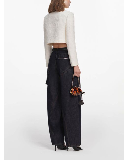 Self-Portrait White Boucle Lace Collar Jacket