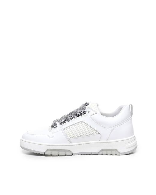 Giuliano Galiano White Vyper Sneakers In Mesh And Suede for men